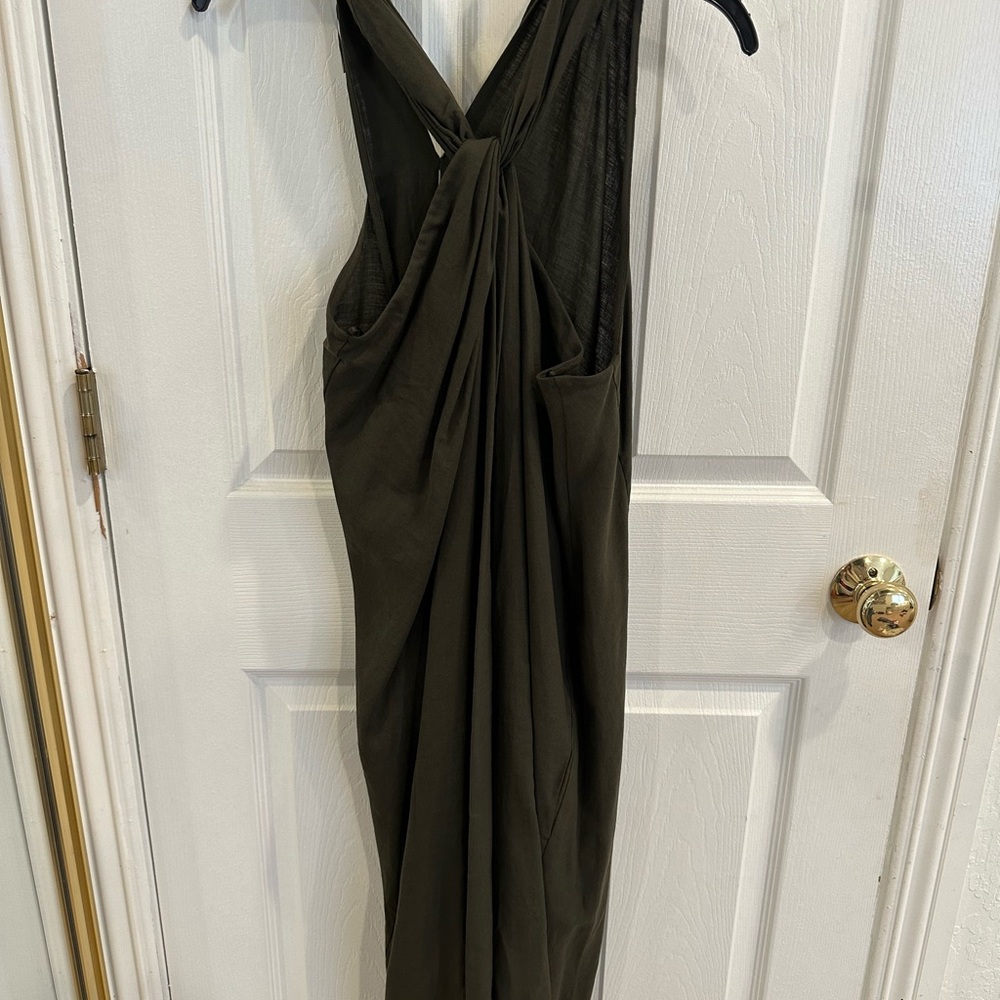 Vince Olive Halter Dress